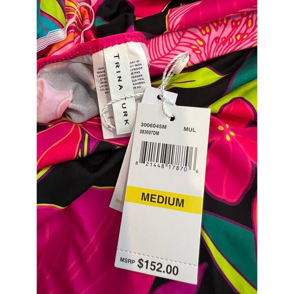 Trina Turk Solar Floral Print Swim Cover Up Resort Dress S - Picture 8 of 9